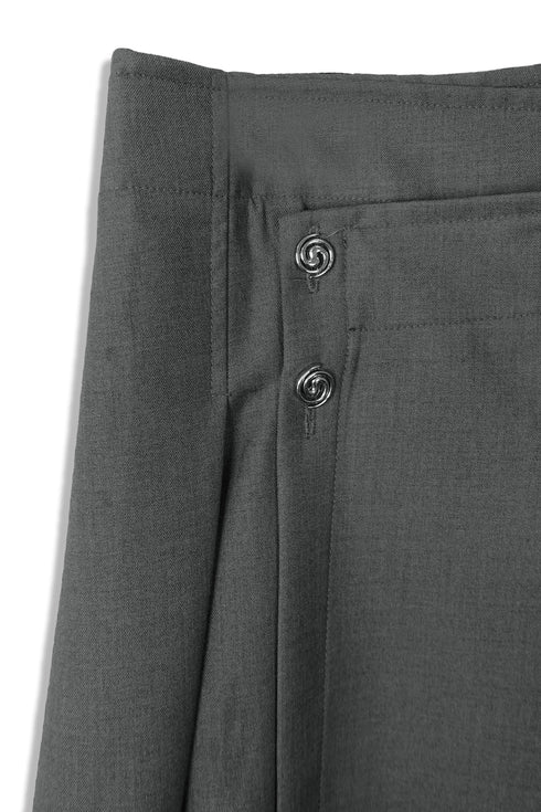 【RESTOCK】SPIRAL BUTTON ASYMMETRY WRAP SKIRT *Last1